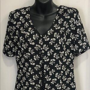 Braemar by Jeremy Scott Black & Floral Layered Maxi Dress – Size 12